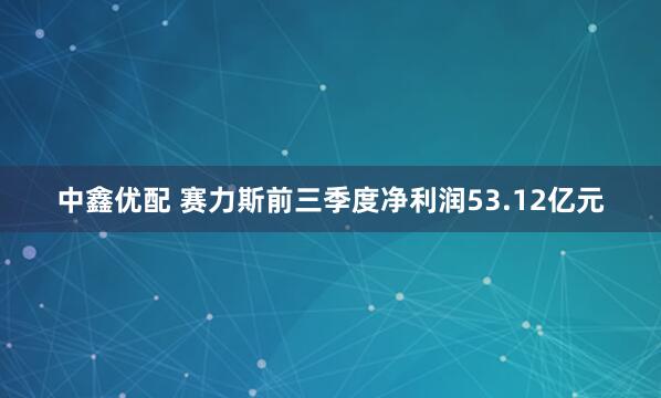 中鑫优配 赛力斯前三季度净利润53.12亿元