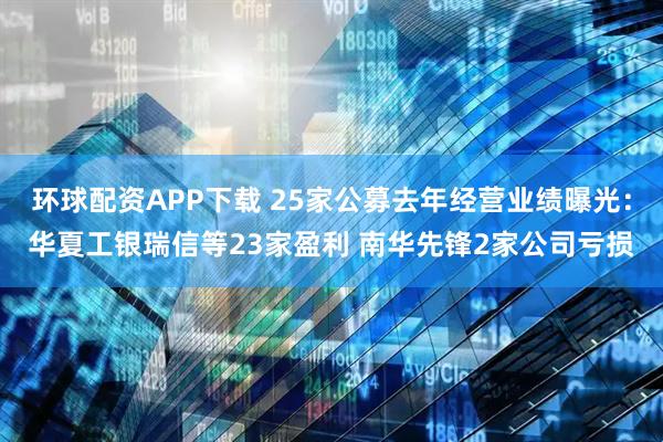 环球配资APP下载 25家公募去年经营业绩曝光：华夏工银瑞信等23家盈利 南华先锋2家公司亏损